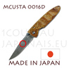 Japanese pocket knife MCUSTA 0016D - liner lock - DAMAS VG10 steel blade and Quince wood handle 
