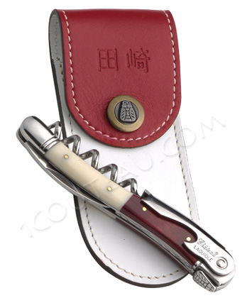 Shinya Tasaki, Chteau Laguiole corkscrew bicolor red stamina and ivoirine handle