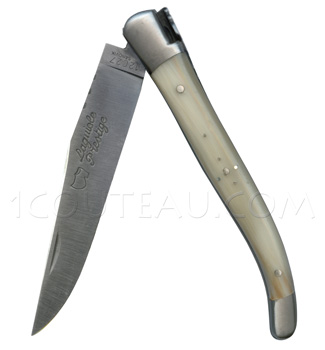 Laguiole knives, Pocket folding knife - tip horn handle blond