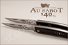 Le Thiers knives for friends - Ebony wood handles - delivered in a aluminum box  Specially created for the 140th anniversary of the AU SABOT cutlery !!! ITEM COMPLETELY SOLD OUT !!!