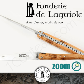 Couteau Laguiole Exception, Croix cathare plein manche Genevrier