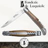 Fonderie de Laguiole GRAPPE DE RAISINS: Couteau Legende 22121 - manche F�t de Ch�ne avec tire-bouchon 5 spires filet�es et 2 mitres inox - lame acier inox 12C27 - ressort guilloch� main - Mouche GRAPPE DE RAISINS FORGÉE taill�e et cisel�e main 