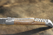 Fonderie de Laguiole Laguiole Legend knife bunch of grappes, Oak handle and corkscrew Fonderie de Laguiole