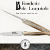 Fonderie de Laguiole: Knife Exception Clover - stainless blade 12C27 SANDVIK - full blond tip horn - guilloched spring and double plates - FORGED bee in form of 4 clover leafs hand cut and engraved 