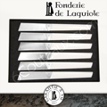 Fonderie de Laguiole: Coffret de 6 couteaux de table design PAUL dit le Bleiz-Mor avec manches en Corian BLANC 