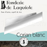Fonderie de Laguiole: design knife PAUL said the Bleiz-Mor with blade in Swedish stainless steel sandvick 14 C 28 N - WHITE Corian handle 