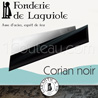Fonderie de Laguiole: design knife PAUL said the Bleiz-Mor with blade in Swedish stainless steel sandvick 14 C 28 N - BLACK Corian handle 