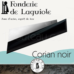 Fonderie de Laguiole: Couteau design PAUL dit le Bleiz-Mor avec lame en nouvel acier su�dois inox sandvick 14 C 28 N - Manche en Corian NOIR 