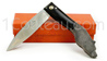 BEAR: CAPUCIN knife by Pierre Cognet - black tip horn handle manually sculpted BEAR - XC75 carbon steel forged blade 
