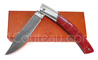 Le Thiers pocket knife by Pierre Cognet - Z70CD15 stainless steel forged blade  stainless bolster and plates - RED CORAL handle 