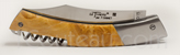 Le Thiers Knife stainless steel bolster and stabilized maple handle with CORKSCREW