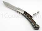 Le Thiers Knife stainless steel bolster and Buffalo horn handle with CORKSCREW