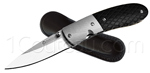 MASERIN knife EASY line - Ebony handle and stainless bolster with crossed knurlings 