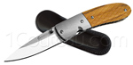 MASERIN knife EASY line - Olive handle and stainless bolster with crossed knurlings 