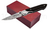 MASERIN knife premium line Damascus blade titanium handle with Ebony wood plates  delivered with a wooden box 