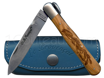Regional Provence knife, LE PROVENÇAL knife decoration Olive Pocket knive