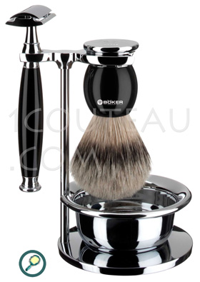 Boker - Set de rasage luxueux noir