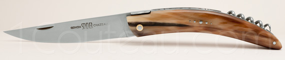 Couteau STYLVER par Goyon-Chazeau, Couteau stylver Pointe de Corne - manche en pointe de corne