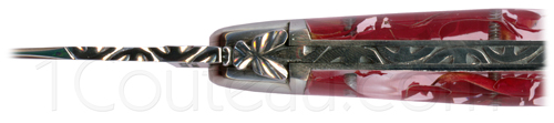 Rose petals Woman knife with leather case