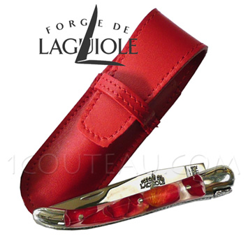 Rose petals Woman knife with leather case