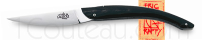 Eric RAFFY - Folding knife black tip horn, Forge de Laguiole pocket knives 11cm