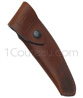 Leather sheath for belt suitable for Le Thiers folding knife 12cm - BROWN shade - vertical port 