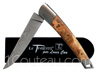 Knife Le Thiers SMART by LoCau - 12C27 stainless steel blade with a thickness of 3mm - JUNIPER handle - guilloched spine - matt satin finish 