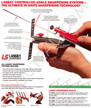 Outils, Système LANSKY standard pour aiguiser les couteaux